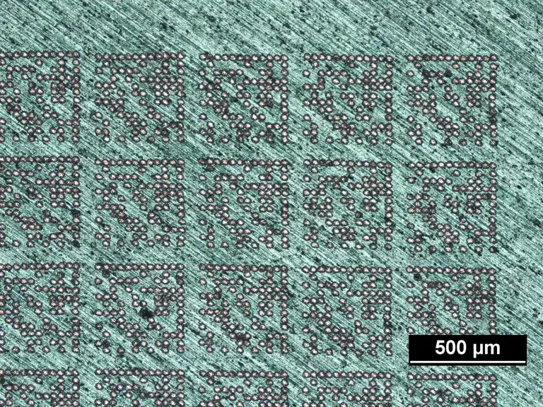 Single Beam Scanner Written datamatrix
