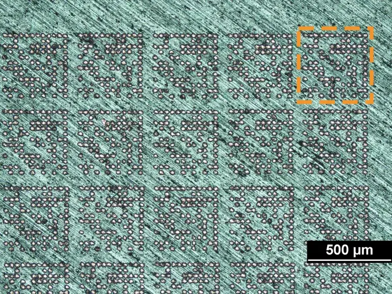 SLM Direct stamp datamatrix