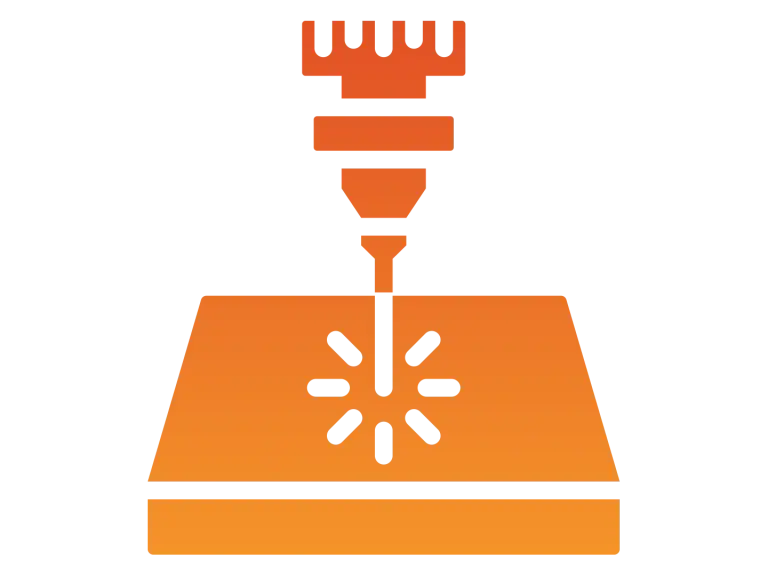 Laser cutting icon set flat style collection