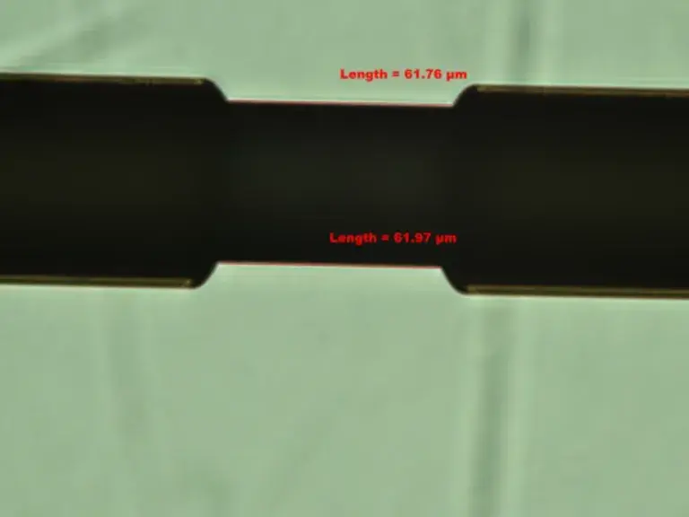 clean jacket removal from 60µm wire